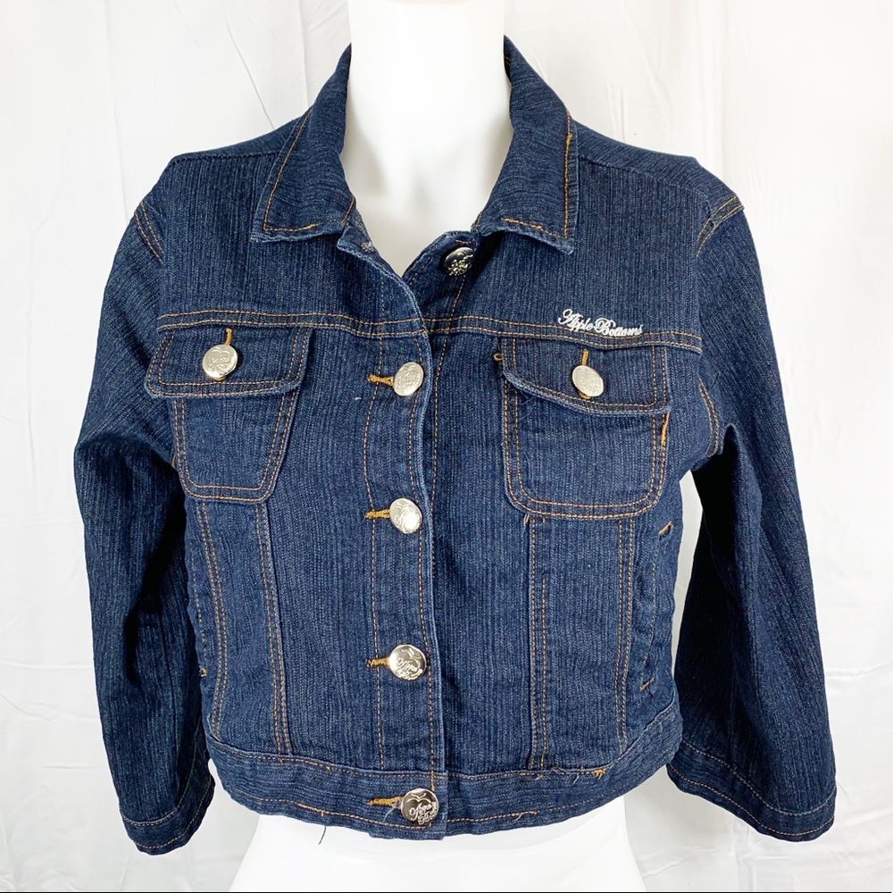 Apple Bottoms Vntg Cropped Jean Jacket 3/4 sleeves